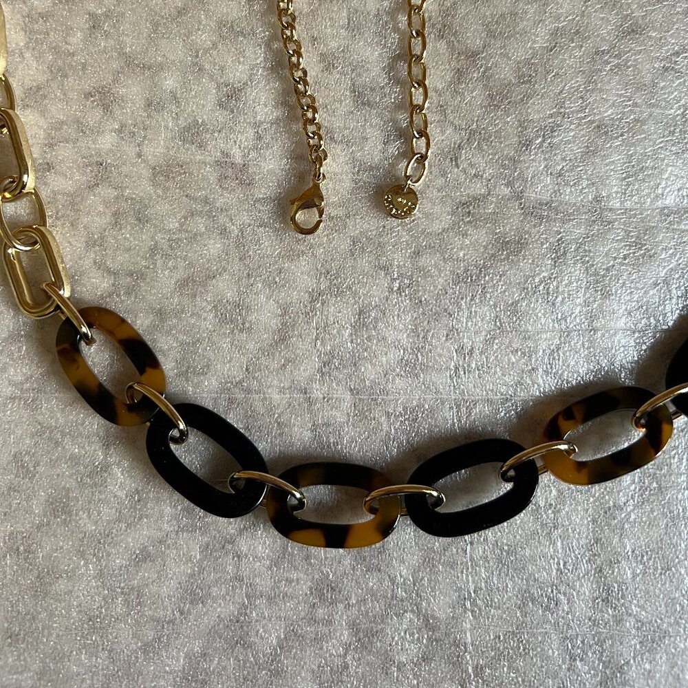 Talbots -- Tortoise Shell Long Link Necklace -- E… - image 7
